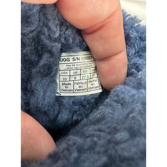 Ugg Little Girl's sz 10 (Toddler) Bailey Bow Crushed Velvet Blue Shearling Boot - Picture 7 of 13